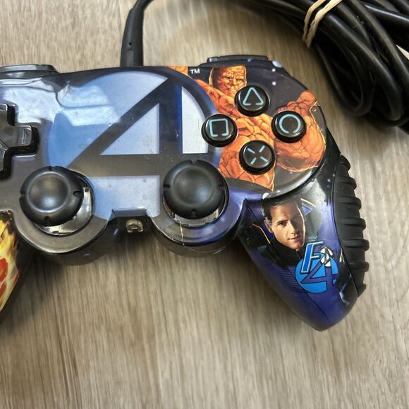 Mad Catz Marvel Fantastic 4 PS2 Controller Sony Playstation 2 Blue Tested Works - Picture 3 of 9